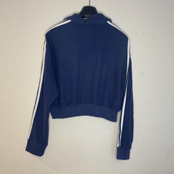 PINK Victoria's Secret cropped Reverse Fleece Polo Sweatshirt Crop Top M NEW NWT - Picture 10 of 10